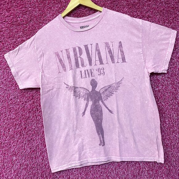 Nirvana Pink Monochrome In Utero Tour T-shirt Size Large - Picture 3 of 5